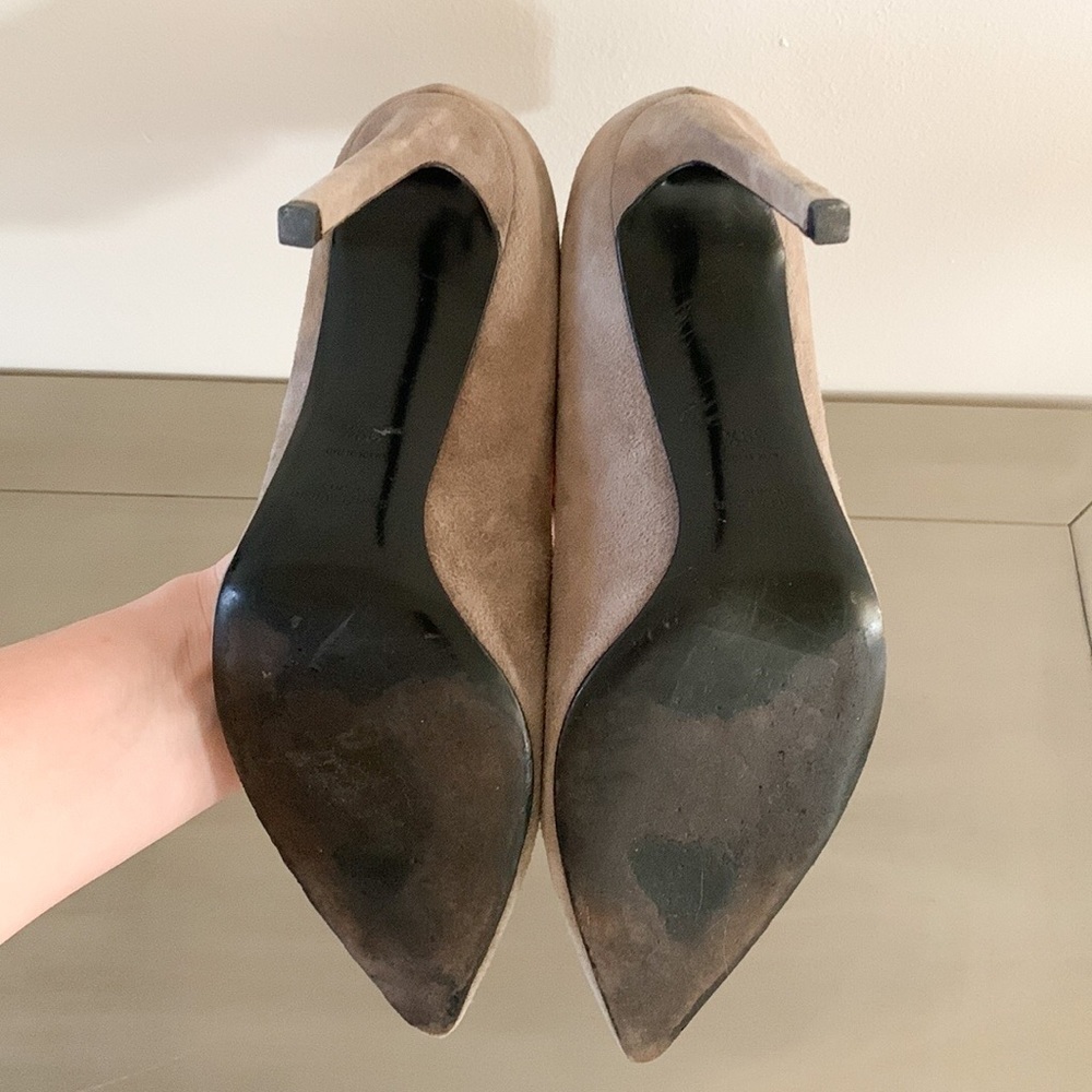Saint Laurent Gray Suede Pointed Toe Pumps 39.5 - Picture 10 of 10